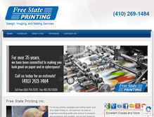 Tablet Screenshot of freestateprinting.com